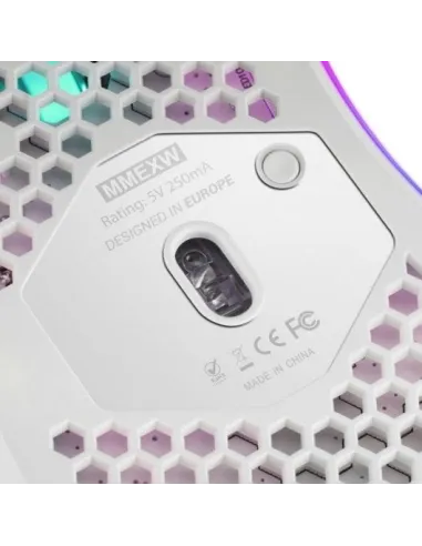 Mars Gaming MMEX Ratón Gaming RGB 32000DPI Blanco