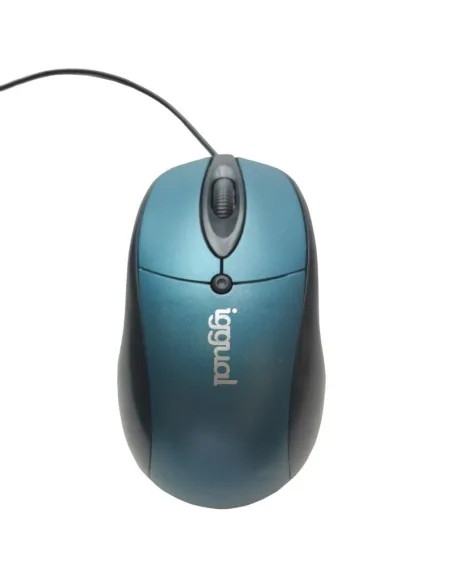 iggual IGG317532 Com-Ergonomic XL 800DPI Ratón Óptico Azul