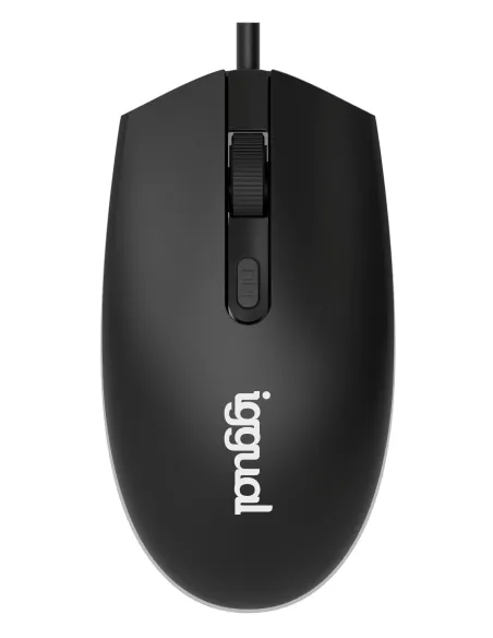 iggual IGG317624 COM-LED-1600DPI Ratón Óptico Negro