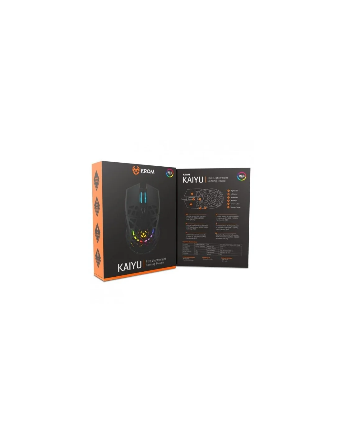 Krom Kaiyu RGB Ratón Gaming 12000DPI