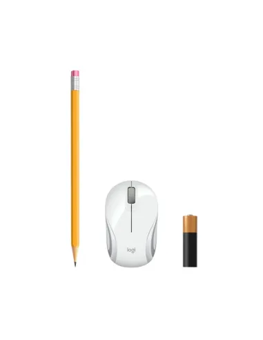 Logitech M187 Ratón Inalámbrico Mini Blanco
