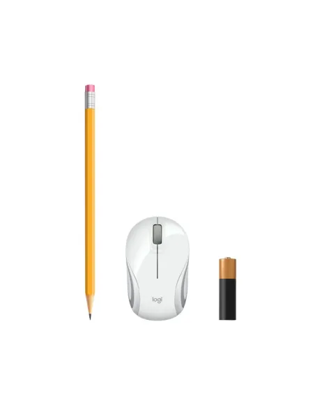 Logitech M187 Ratón Inalámbrico Mini Blanco