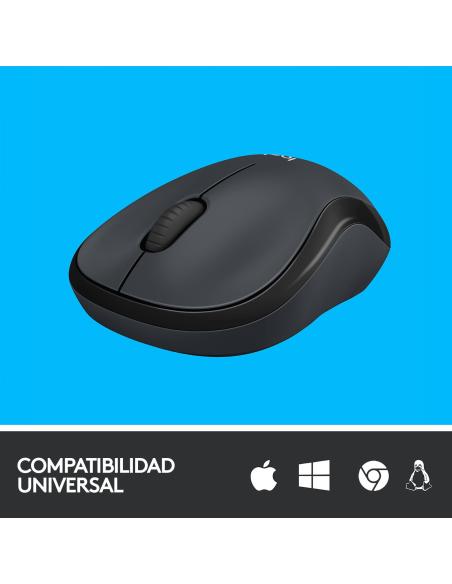 Logitech M220 Silent Ratón Inalámbrico 1000DPI Negro