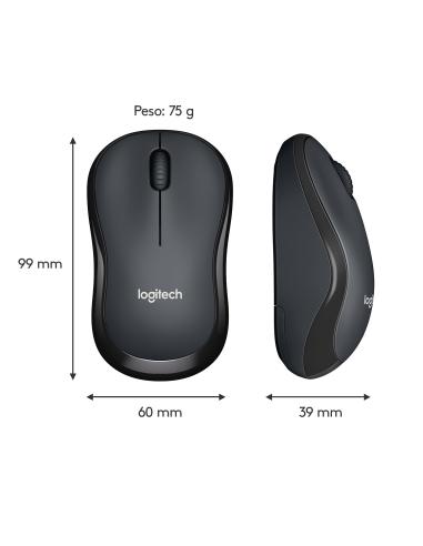 Logitech M220 Silent Ratón Inalámbrico 1000DPI Negro