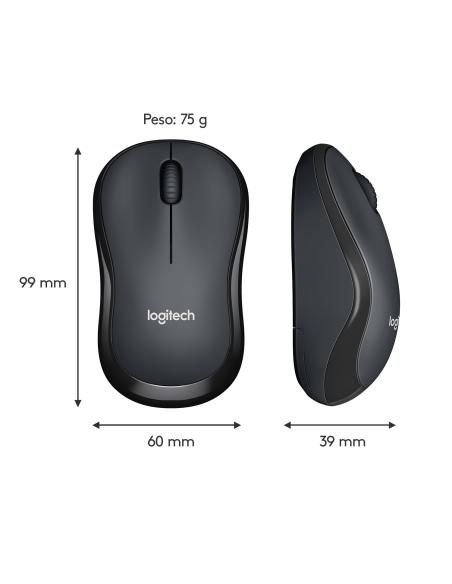 Logitech M220 Silent Ratón Inalámbrico 1000DPI Negro