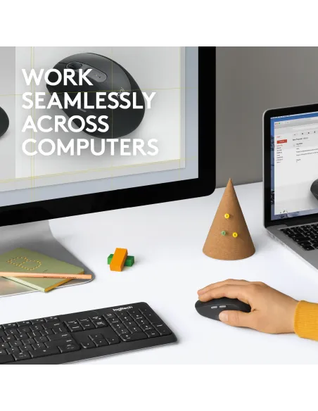 Logitech M590 Silent Ratón Inalámbrico Multidispositivo 1000DPI Negro