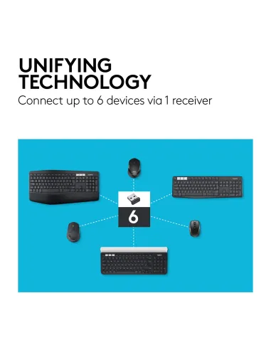 Logitech M590 Silent Ratón Inalámbrico Multidispositivo 1000DPI Negro