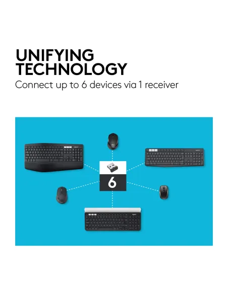 Logitech M590 Silent Ratón Inalámbrico Multidispositivo 1000DPI Negro