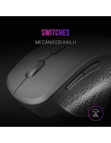 Mars Gaming MMWERGO Ratón Inalámbrico 3200DPI Negro