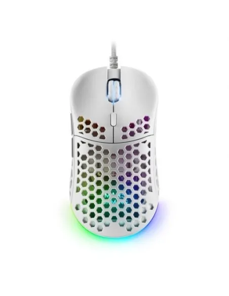 Mars Gaming MM55W Ratón Gaming RGB 12800 DPI Blanco