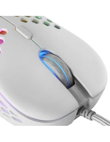 Mars Gaming MM55W Ratón Gaming RGB 12800 DPI Blanco