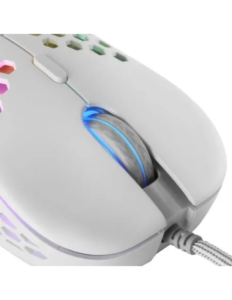 Mars Gaming MM55W Ratón Gaming RGB 12800 DPI Blanco