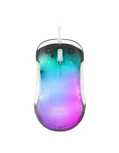 Mars Gaming MMGLOW Raton Gaming RGB 12800DPI Blanco