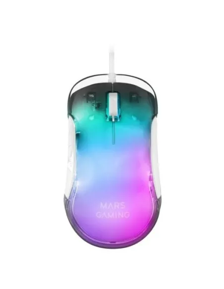 Mars Gaming MMGLOWW Ratón Gaming RGB 12800 DPI Blanco