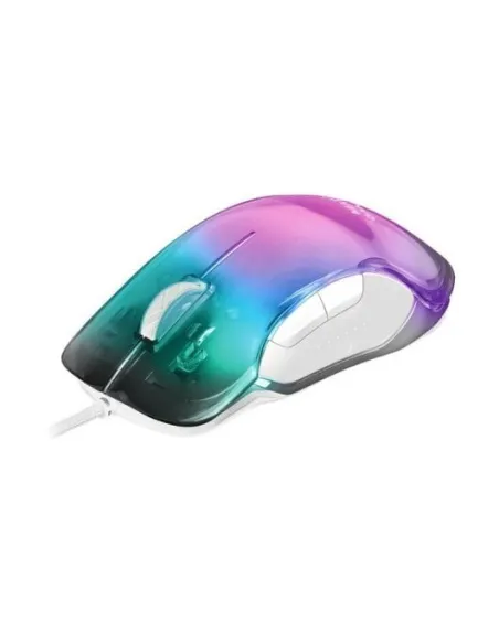 Mars Gaming MMGLOWW Ratón Gaming RGB 12800 DPI Blanco