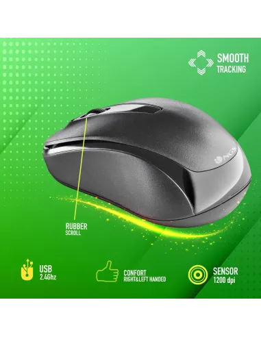 NGS Easy Gamma Ratón Óptico Inalámbrico 1200 DPI
