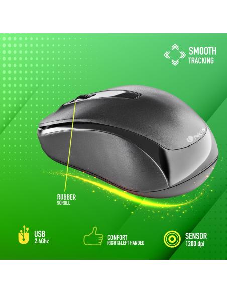 NGS Easy Gamma Ratón Óptico Inalámbrico 1200 DPI