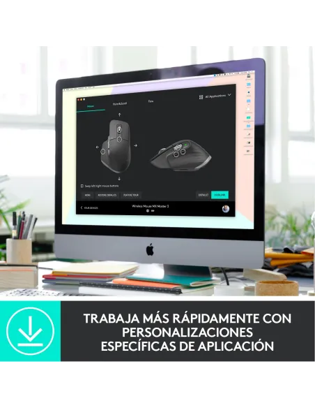 Logitech MX Master 3 Ratón Inalámbrico Avanzado 4000DPI Grafito