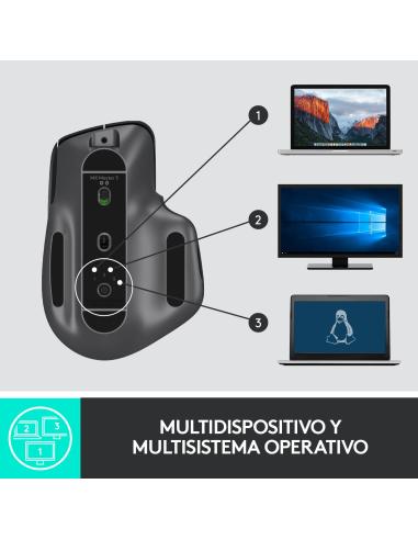 Logitech MX Master 3 Ratón Inalámbrico Avanzado 4000DPI Grafito