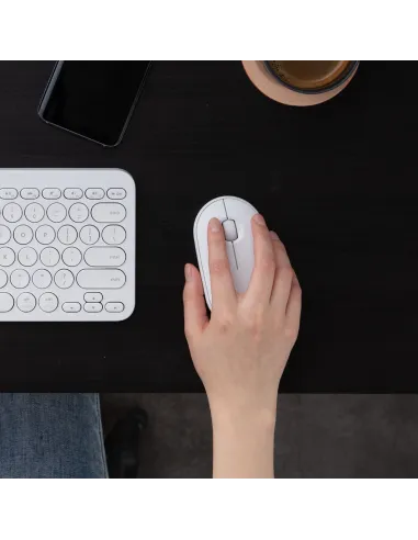 Logitech Pebble M350 Ratón Óptico Inalámbrico Blanco