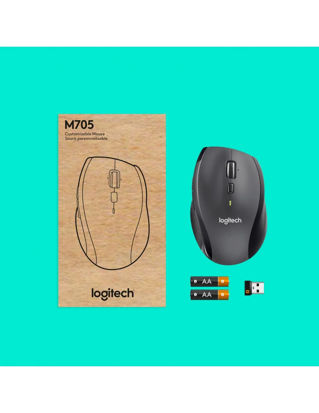 Logitech M705 Marathon Mouse Ratón Inalámbrico 1000 DPI