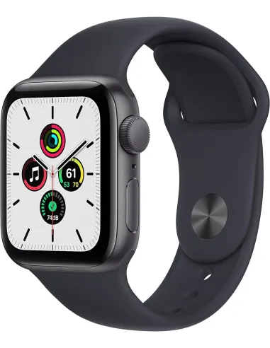 Apple Watch SE 2021 GPS 40mm Aluminio Gris Espacial con Correa Deportiva Negra