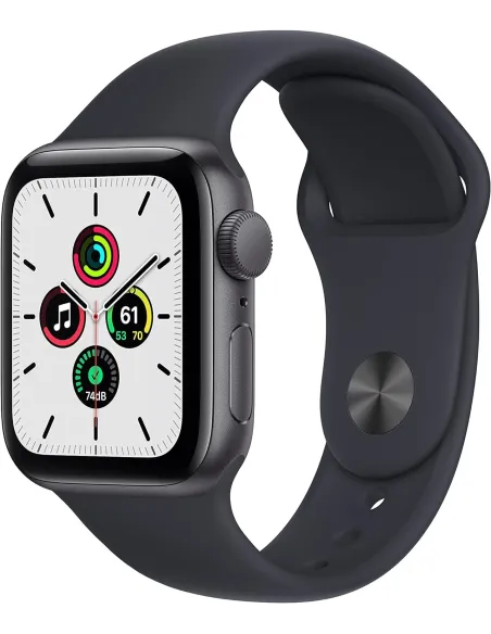Apple Watch SE 2021 GPS 40mm Aluminio Gris Espacial con Correa Deportiva Negra
