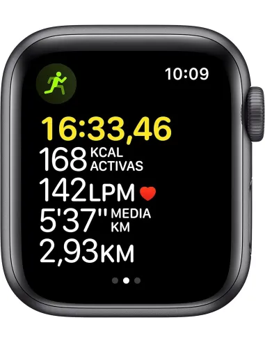 Apple Watch SE 2021 GPS 40mm Aluminio Gris Espacial con Correa Deportiva Negra