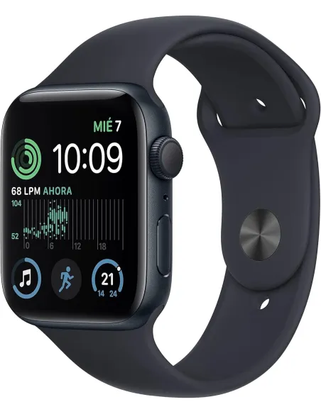 Apple Watch SE GPS 2ª Generación 44mm Aluminio Midnight con Correa Sport Negra