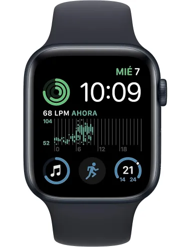 Apple Watch SE GPS 2ª Generación 44mm Aluminio Midnight con Correa Sport Negra