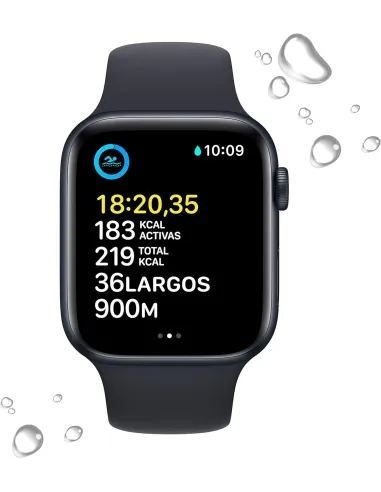 Apple Watch SE GPS 2ª Generación 44mm Aluminio Midnight con Correa Sport Negra