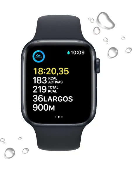 Apple Watch SE GPS 2ª Generación 44mm Aluminio Midnight con Correa Sport Negra
