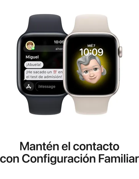 Apple Watch SE GPS 2ª Generación 44mm Aluminio Midnight con Correa Sport Negra