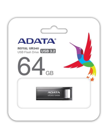 Adata UR340 64GB 3.2 Gen 1 Metal Negro