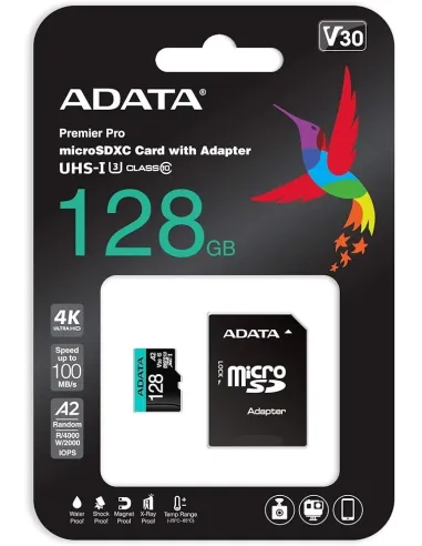 Adata Premier Pro V30 microSDXC/SDHC 128GB UHS-I Clase 10 + Adaptador SD