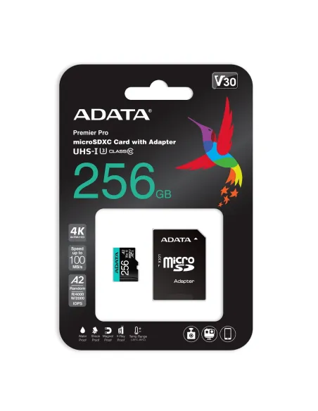Adata Premier Pro V30 microSDXC/SDHC 256GB UHS-I Clase 10 + Adaptador SD