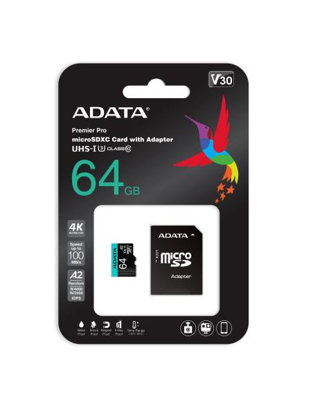 Adata Premier Pro V30 microSDXC/SDHC 64GB UHS-I Clase 10 + Adaptador SD