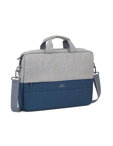 Rivacase Prater 7532 Maletín antirrobo para Portátil 15.6" Gris/Azul Oscuro