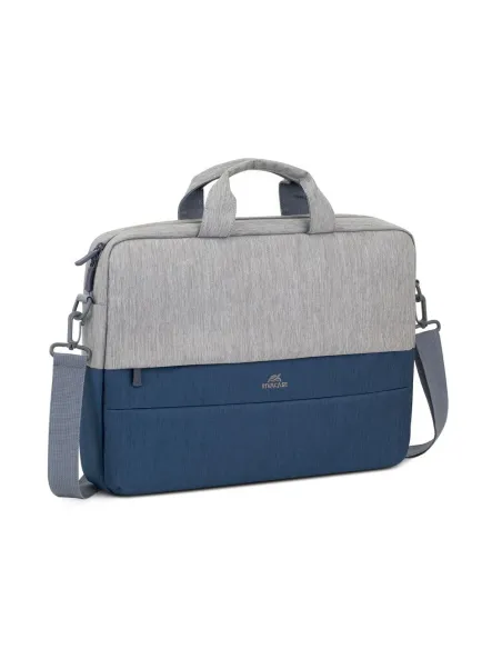 Rivacase Prater 7532 Maletín antirrobo para Portátil 15.6" Gris/Azul Oscuro
