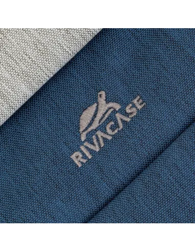 Rivacase Prater 7532 Maletín antirrobo para Portátil 15.6" Gris/Azul Oscuro