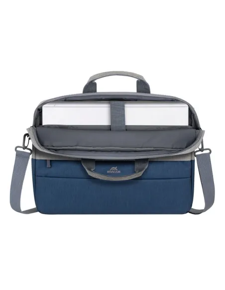 Rivacase Prater 7532 Maletín antirrobo para Portátil 15.6" Gris/Azul Oscuro