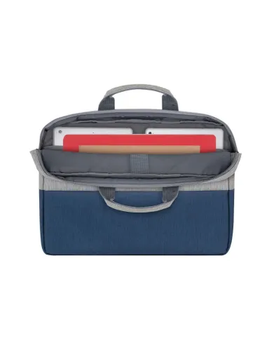 Rivacase Prater 7532 Maletín antirrobo para Portátil 15.6" Gris/Azul Oscuro