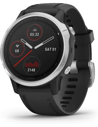 Garmin Fénix 6S 42mm Plata/Negro con Correa Negra