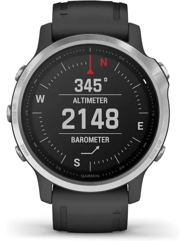Garmin Fénix 6S 42mm Plata/Negro con Correa Negra
