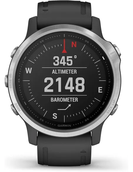 Garmin Fénix 6S 42mm Plata/Negro con Correa Negra