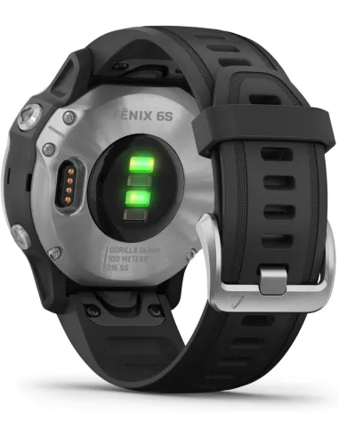 Garmin Fénix 6S 42mm Plata/Negro con Correa Negra
