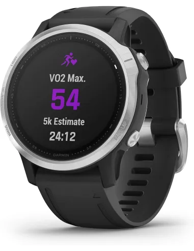 Garmin Fénix 6S 42mm Plata/Negro con Correa Negra