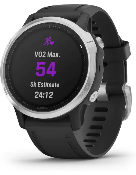 Garmin Fénix 6S 42mm Plata/Negro con Correa Negra