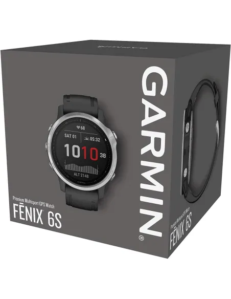 Garmin Fénix 6S 42mm Plata/Negro con Correa Negra