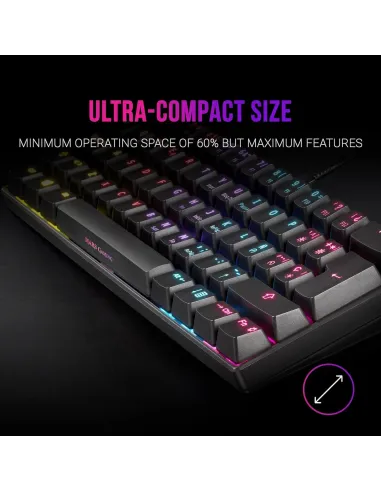 Mars Gaming MKMINIBES Teclado Mecánico Negro Switch Outemu Azul